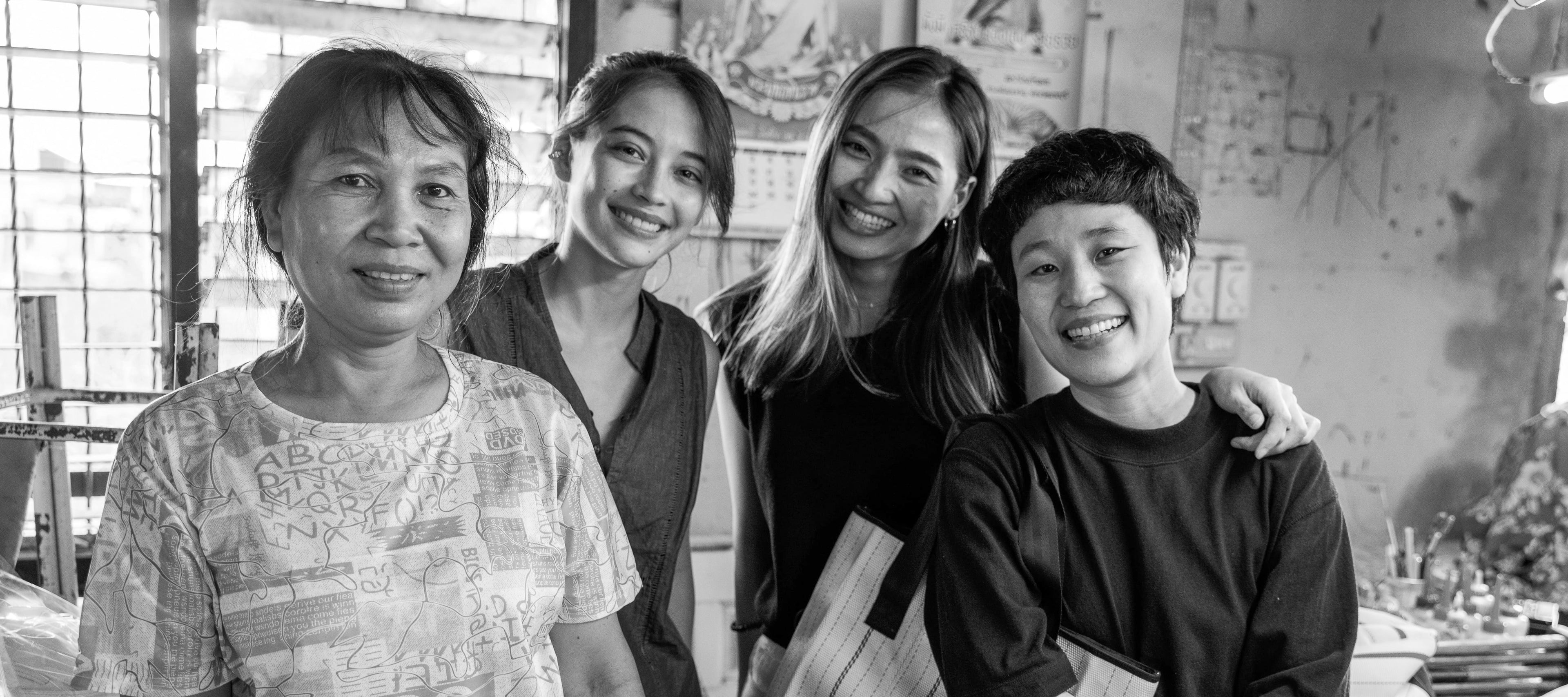 The crafters Chanaphat and her team with Angy from QA