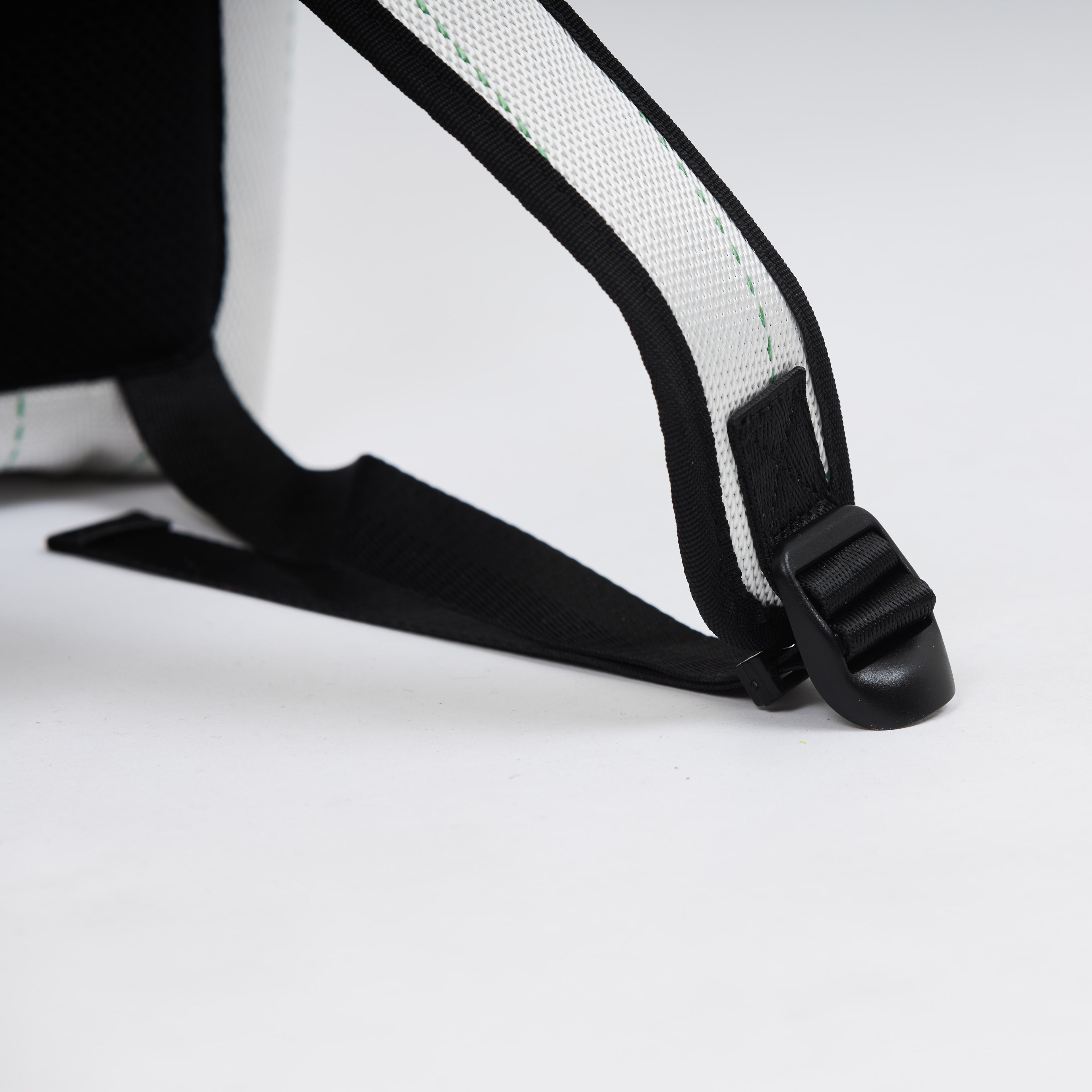 Backpack made of recycled firehose by hand. Sold on qacrafts.com